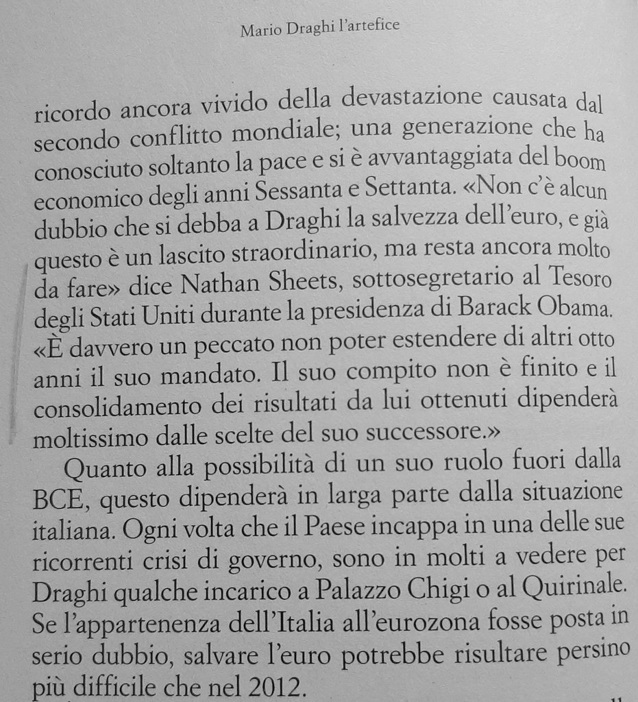 'Il suo compito non è finito', ci diceva l'ex sottosegretario al Tesoro di Obama nel 2019. E in effetti... Insieme a @jrandow racconto la storia di come Draghi è diventato #Draghi ne 'L'artefice', in libreria per @RizzoliLibri amazon.it/dp/881715475X/… bur.rizzolilibri.it/libri/mario-dr…