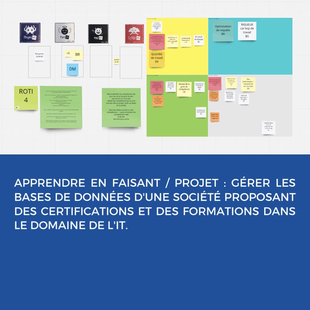 DiiageCucdb's tweet photo. ⚙️📊 apprendre en faisant / projet réalisé par nos étudiants D2 : 

gérer les bases de données d'une société proposant des certifications et des formations dans le domaine de l'IT. https://t.co/EA7YR7A1la