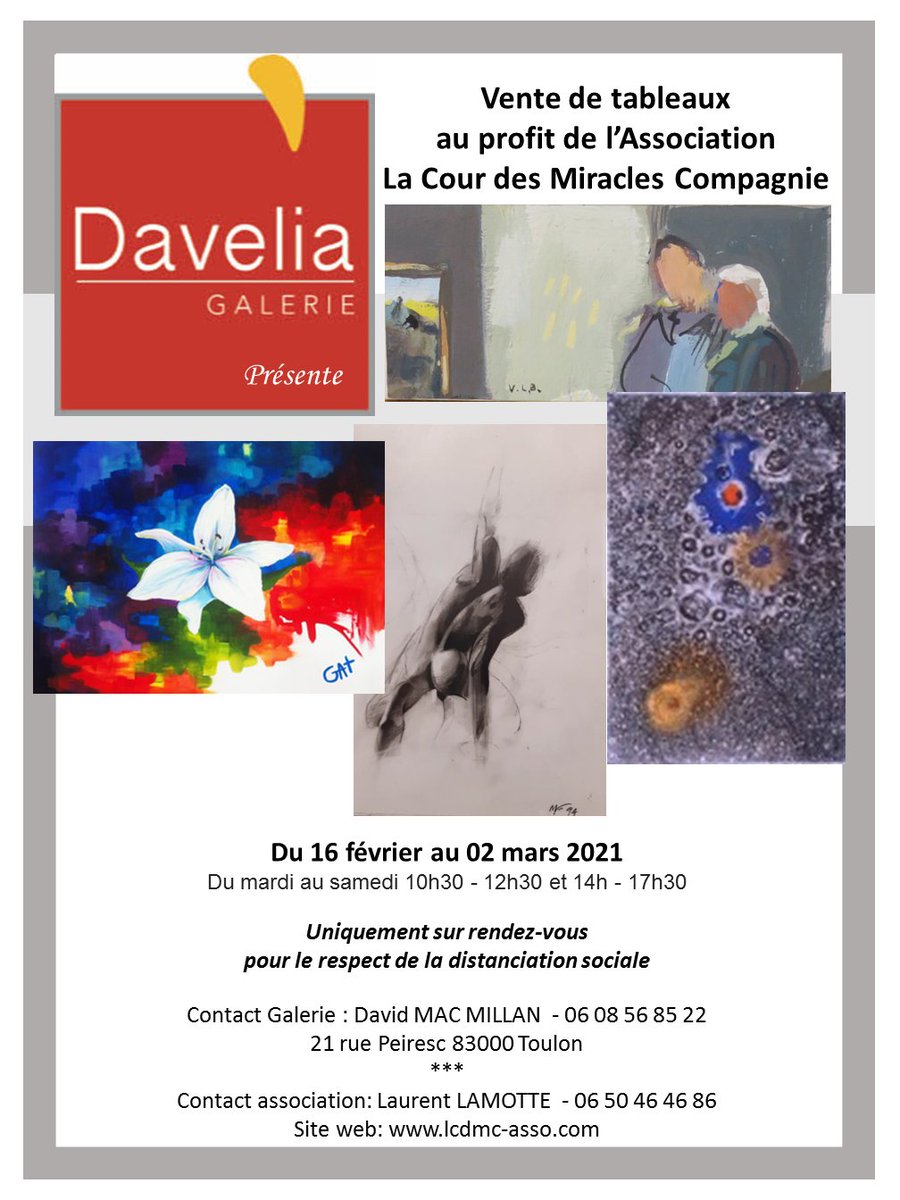 lcdmc_asso's tweet photo. Vente de tableaux au profit de La Cour des Miracles Compagnie. Retrouvez toutes nos actions auprès des enfants sur https://t.co/0OxelLetxe https://t.co/SOPHJ4c7jO