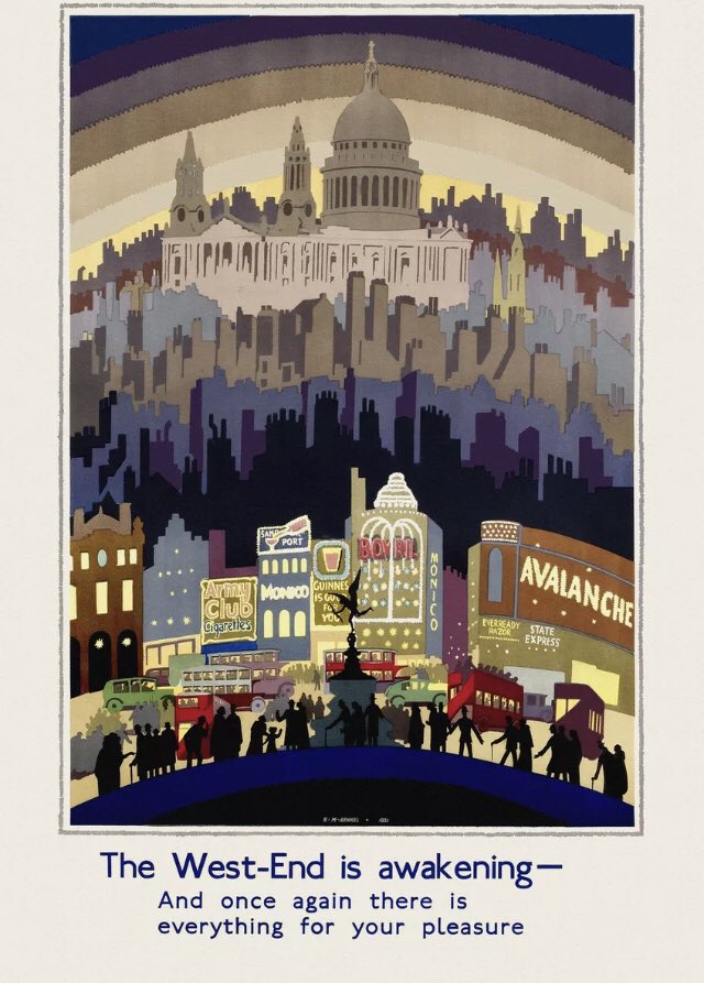 OldLondonW14's tweet photo. If ever a London Underground poster longed to be relaunched, this is the one we need. 1931 https://t.co/k5DSFpIPs8