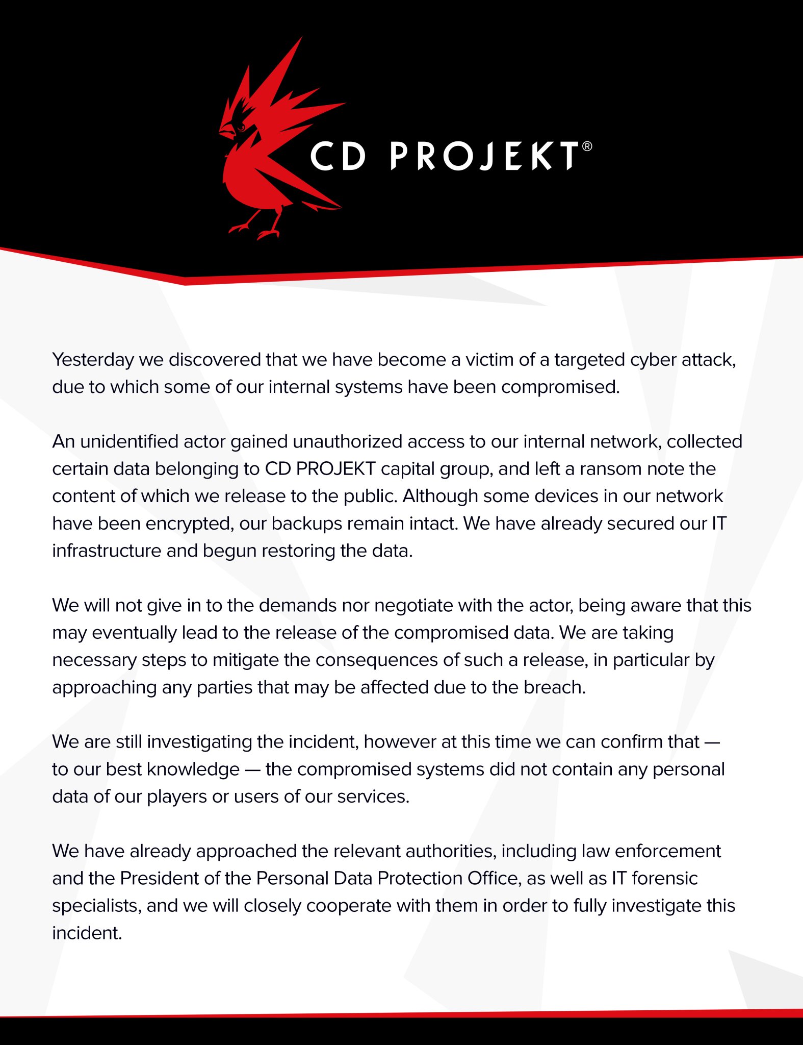 PROJEKT on "Important Update https://t.co/PCEuhAJosR" / Twitter