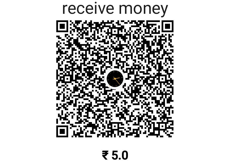 Starting with saying I am transferring 5 rs to your account for trial. But this QR code leads to you sending money to them