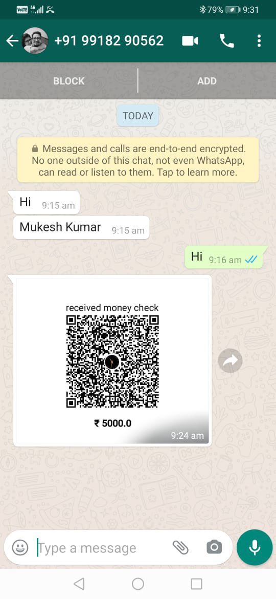 As soon as the 5 rs transaction went through they send a QR code which involves more money.