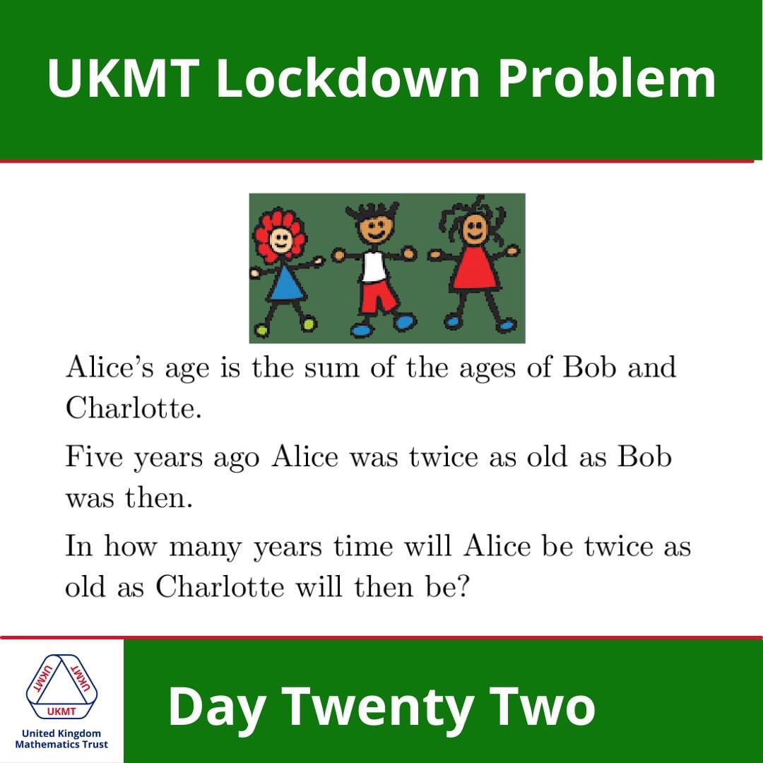UKMT Lockdown Problems: Day Twenty Two.

#UKMT #UKMathsTrust #MathsProblem