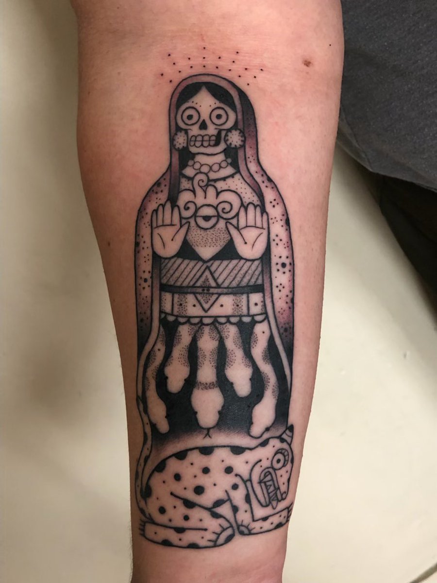 Got a tattoo today. This is the goddess Coatlicue. Thank you Roxi Satni for this beautiful artwork.