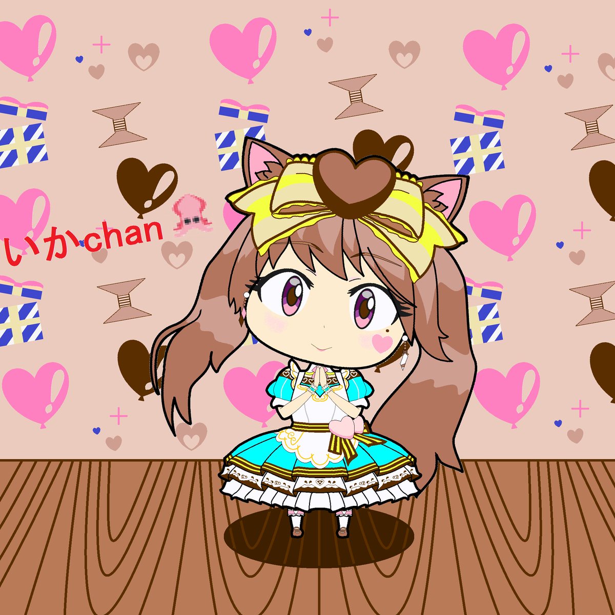 nexter16's tweet photo. イカちゃんと乙ちゃんバレンタインVER🍫🍪
可愛かったから描いた～～～ https://t.co/ccshFccB9X