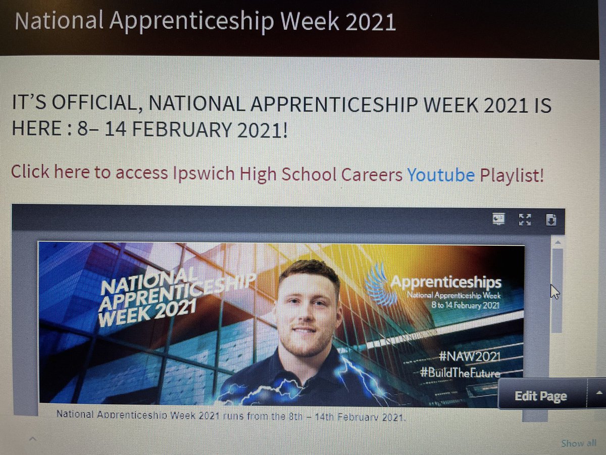 IHS_Careers's tweet photo. National Apprenticeship Week 2021 is here! Check Firefly for the latest Careers information and #naw2021 events taking place this week.
#degree #apprenticeships #levelsix #levelseven @ucas #buildthefuture #youtubevideos @IpswichHigh @IHS6thForm https://t.co/WSwxaqydPW