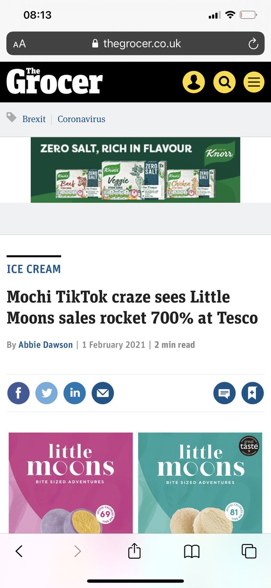At the time, the videos had received 21 million views. Pretty high. The media attention them amplified the demand and generated 51 million views even further. Littlemoons didn’t just take the tiktok trend, but made it move further using PR