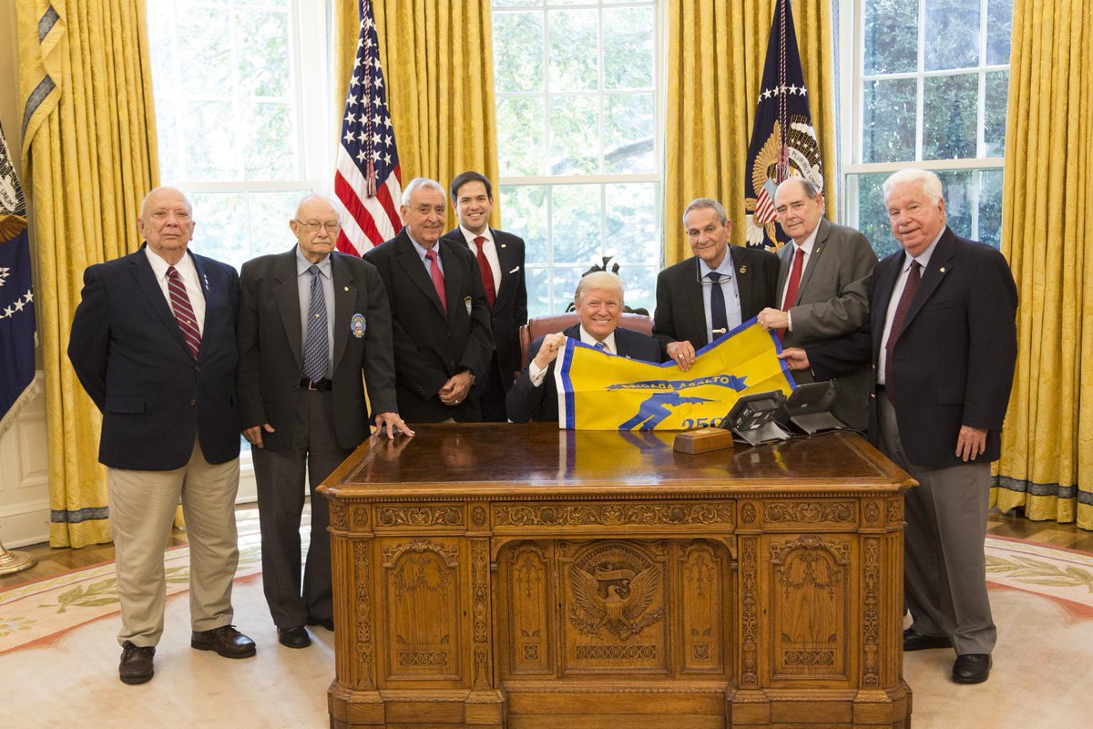felix rodriguez lives a normal life in miami, playing a large role in the bay of pigs veterans association and the cuban exile diaspora. here he is w marco rubio and in the white house w donald trump back in 2019