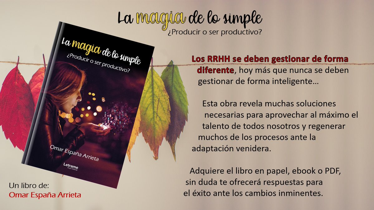 omaresp's tweet photo. Muchas gracias por continuar comprando mi último libro sobre gestión de RRHH. Me alegran los comentarios positivos y saber que está ayudando en la gestión del talento. Consíguelo en: https://t.co/8sH6TDASx1 . #Formación, #Recursoshumanos, #Talento, #Liderazgo, #MetodoMAGIC https://t.co/KV99SNKuQw