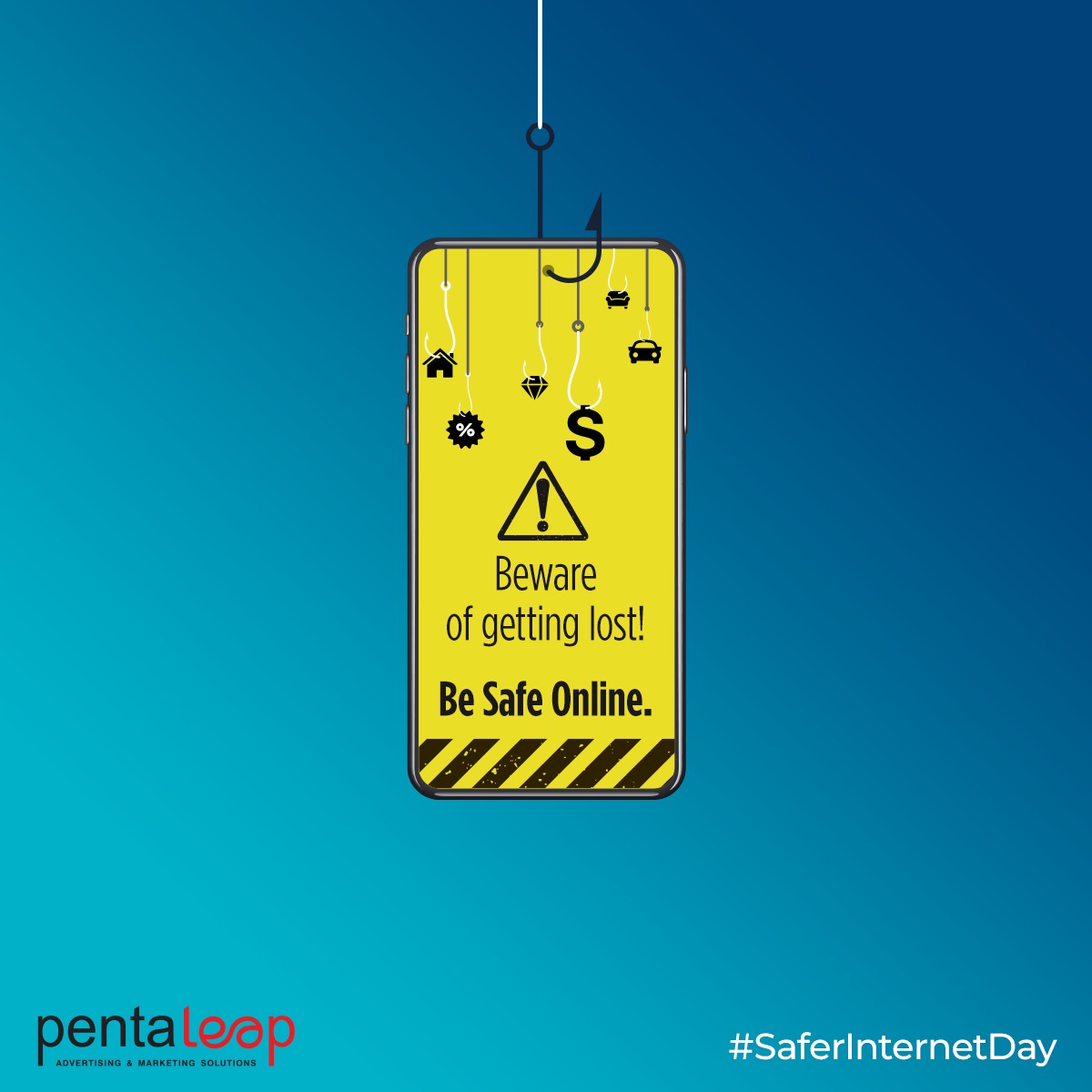 PentagonAdvg's tweet photo. Don't let the online world trap you.
#SaferInternetDay2021 
.
#pentaleap #advertising #marketing #seo #sem #socialmedia #DigitalMarketing #branding #creatives #ads #content #campaign #clients #ideas #inboundmarketing #socialdistancing #socialmediamarketing #onlinemarketing https://t.co/1x19lGIg1Q