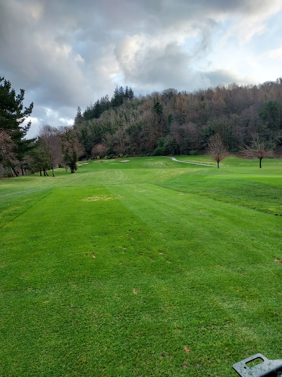 DelaneyPaddy's tweet photo. First mow of the year here @woodenbridgegc. Hopefully members will be back playing golf soon. @greenkeepingire @OpenGolfIreland #februarychill #StaySafe https://t.co/VYrSj1Gu8N