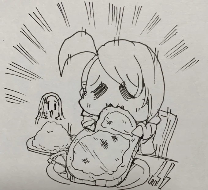 特別なステーキに挑戦した亜季ちゃん 