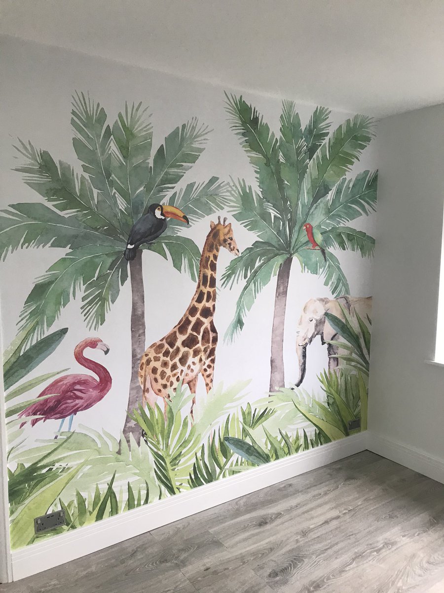 awdecorating's tweet photo. Nursery finished in Epsom #painteranddecorator #nursery #wallpaper #featurewall #epsom https://t.co/MNe2Rv1mwj
