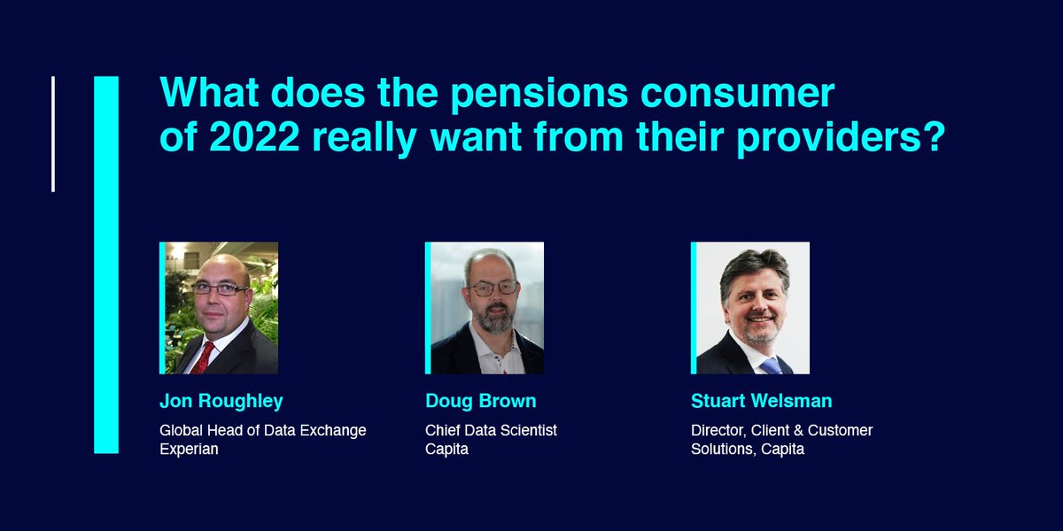 CapitaPB's tweet photo. We are just over 2 weeks away from our Pensions conference. Jon Roughley from Experian will be joining Capita’s chief data scientist, Doug Brown &amp; digital expert, Stuart Welsman to discuss pensions, data science and the digital transformation. Join us https://t.co/D7pDAohtLy https://t.co/hRCgE493ZF