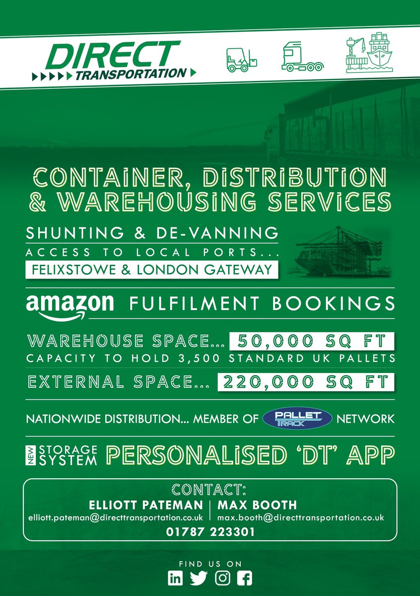 Directtranspor1's tweet photo. 🚛 | Complete service offered here at DT...

Please do get in touch with any enquiries!
#DT #DirectTransportation @PalletTrack https://t.co/q4MDRsNoG2