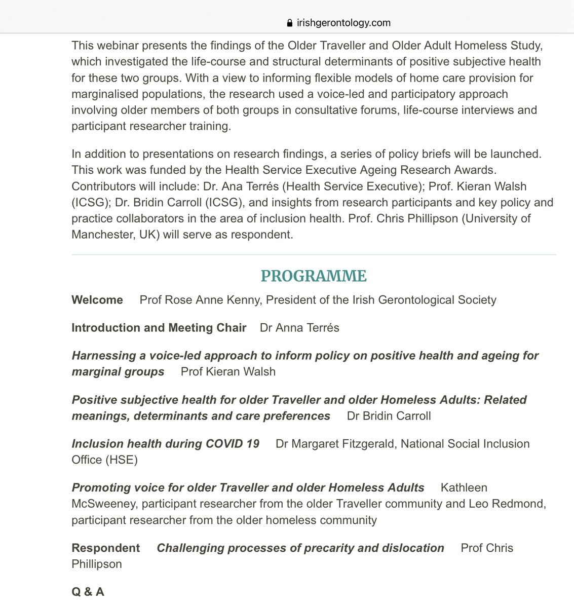 irishgerontsoc's tweet photo. Registration open today:

IGS Marginalised Ageing Series:

Promoting Marginal Older Adult Voices and Identities

In partnership with  @icsg_nuig @CESRD_NUIG 

Thursday 18th Feb. 15.00-16.30 pm.

Registration :

https://t.co/CACIcoKSGr

#socialgerontology

Programme 👇🏽👇🏽👇🏽 Pls RT https://t.co/sjmpKGPZA4