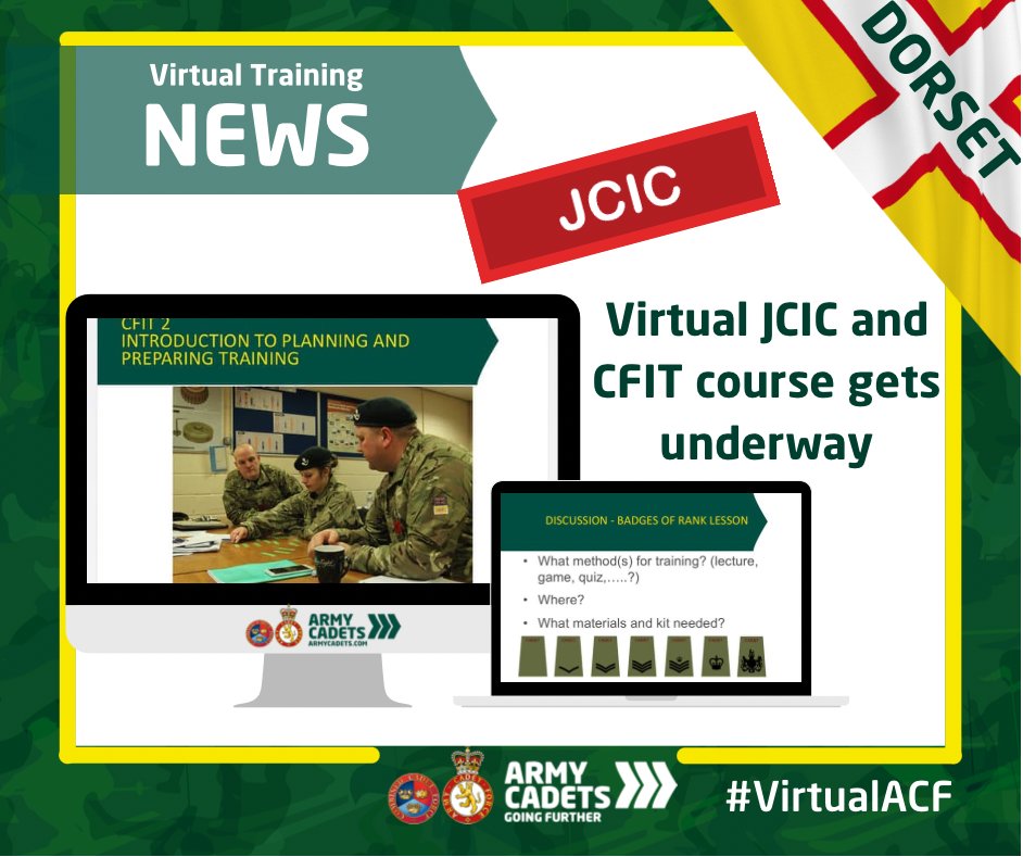 Dorsetacf's tweet photo. Last night saw the County Virtual Training continue with the start of our Trainee 3* Cadets Virtual JCIC (Junior Cadet Instructors Course)
READ MORE HERE:>>>
https://t.co/Vqz9udrDWd
#ACF #VirtualACF #JCIC #KeepingTheFlameAlive https://t.co/VvdczuHC9F