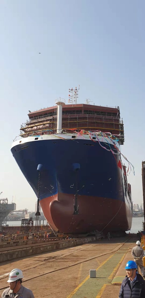 HammoniaShipMan's tweet photo. Hull number H1693A, now known as MV "UHL FIERCE", was successfully launched on January 30th from Hudong Zhonghua Slipway. Congrats to everyone involved! Safe travels!! #shipping https://t.co/oNnW0z6Sgj