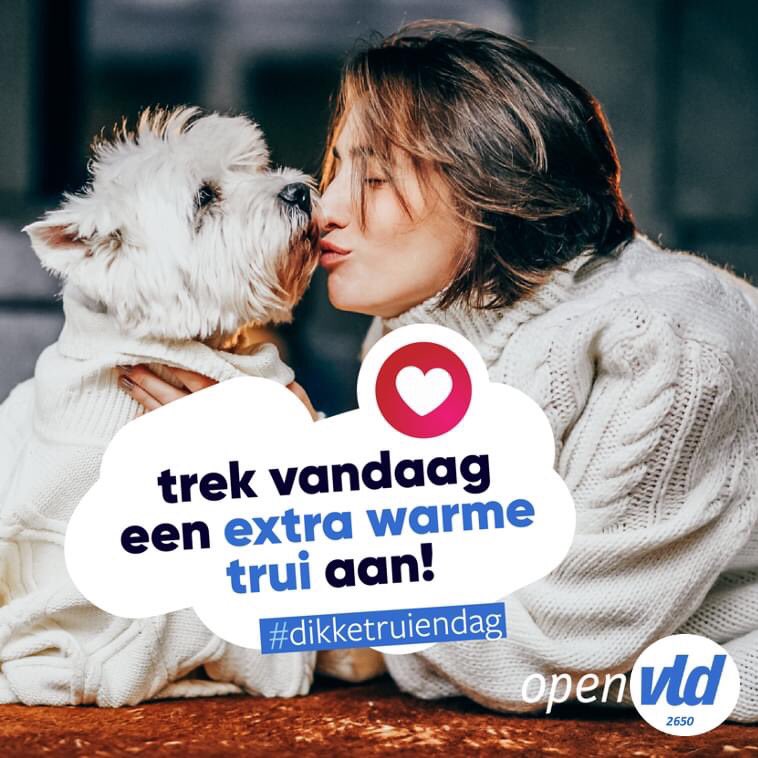 Openvldedegem's tweet photo. Laten we onszelf verwarmen, niet de wereld! Tegen de klimaatopwarming bestaat geen vaccin. #dikketruiendag #opvollekracht https://t.co/QUNnBWT68M