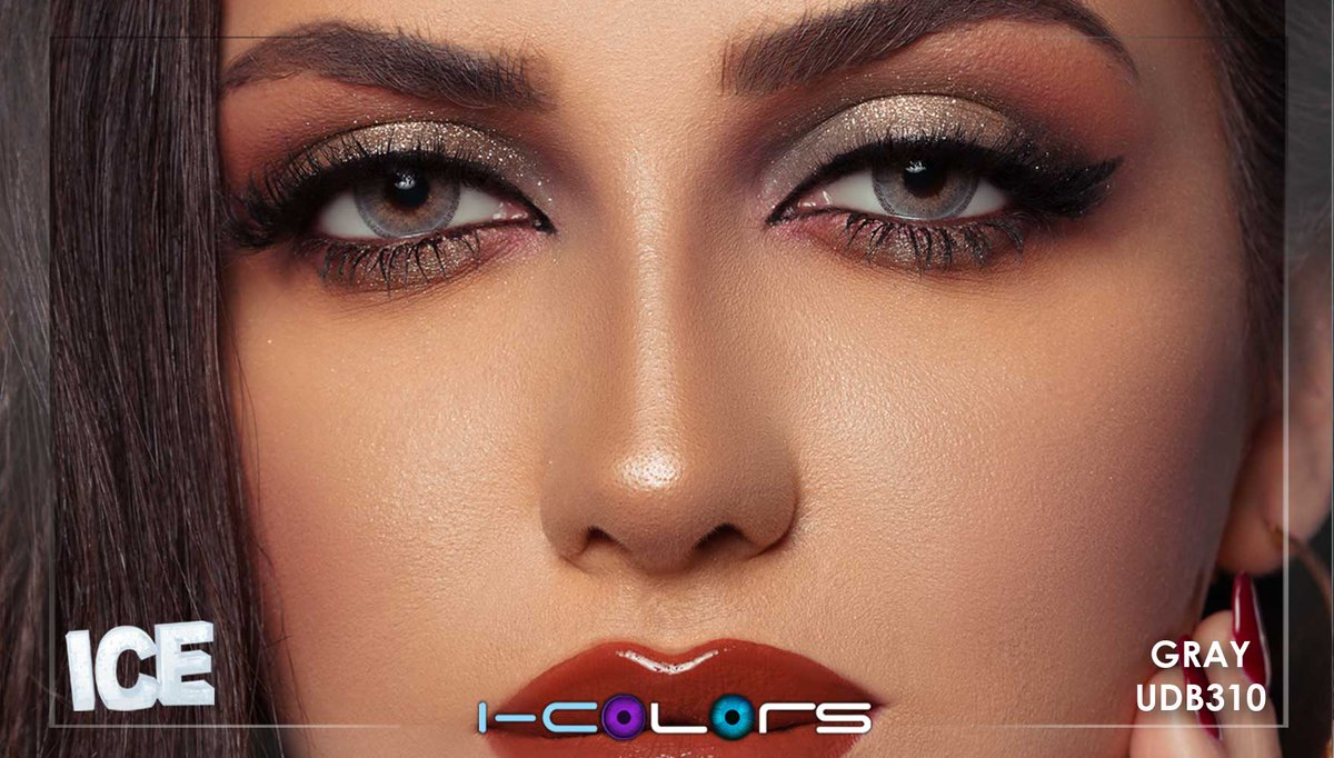 #عدسات طبيعية تجميلية من آيكلرز، مجموعة آيس، اللون Gray، كود اللون UDB 310.  
 للطلب والشراء يمكنك زيارة الرابط التالي bit.ly/icolorsMidEast