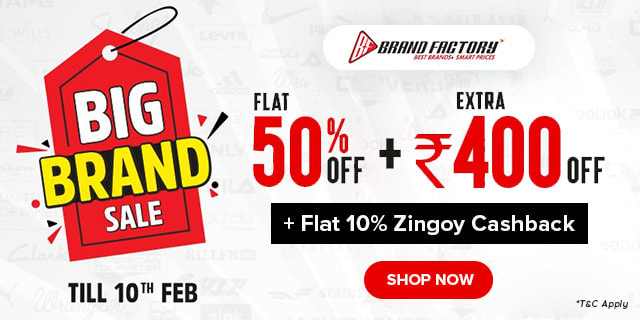 zingoy_cashback's tweet image. Big Brand Sale (Till 10th Feb)🥳
Flat 50% Off On Top Fashion Brands {Buffalo, Pepe, Lee Cooper, Lino Perros &amp;amp; More}
Flat 10% Zingoy Cashback
Shop here: bit.ly/3p2IElM

#brandfactory #fashion #sale