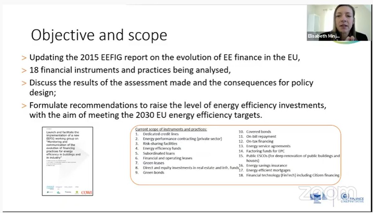 #BNP's #ElisabethMinjauw during #EEFIG's Plenary today: "As a group we looked at the reality on case studies, and managed to understand which tangible #EnergyEfficiency projects work and which can be replicated"

See more live here ⬇️!