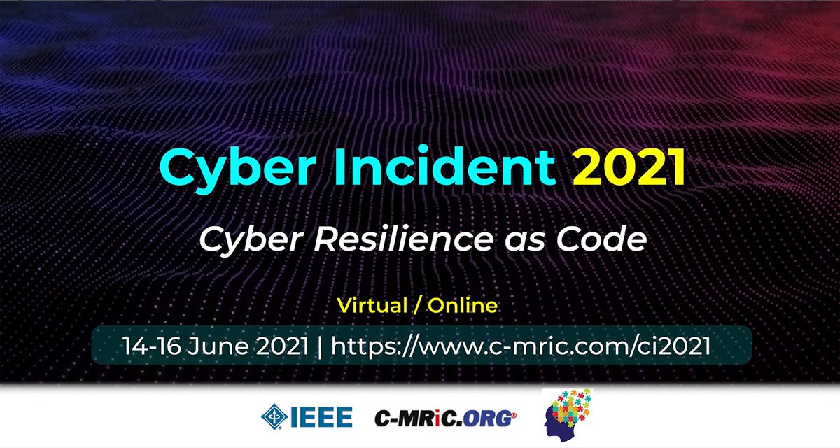 DrCyrilOnwubiko's tweet photo. Don’t forget to submit your #paper to @ieee_uk_ireland @IEEEorg @cmricorg #CyberScience2021 #virtual #conference Deadline 5th March #Cyber #Recovery #AI #ML #Cognition #HuamFactors #Security #STEAM #Art #linguistics #psychology #socialmedia https://t.co/1oHuuRY7gX https://t.co/VP79764bG3