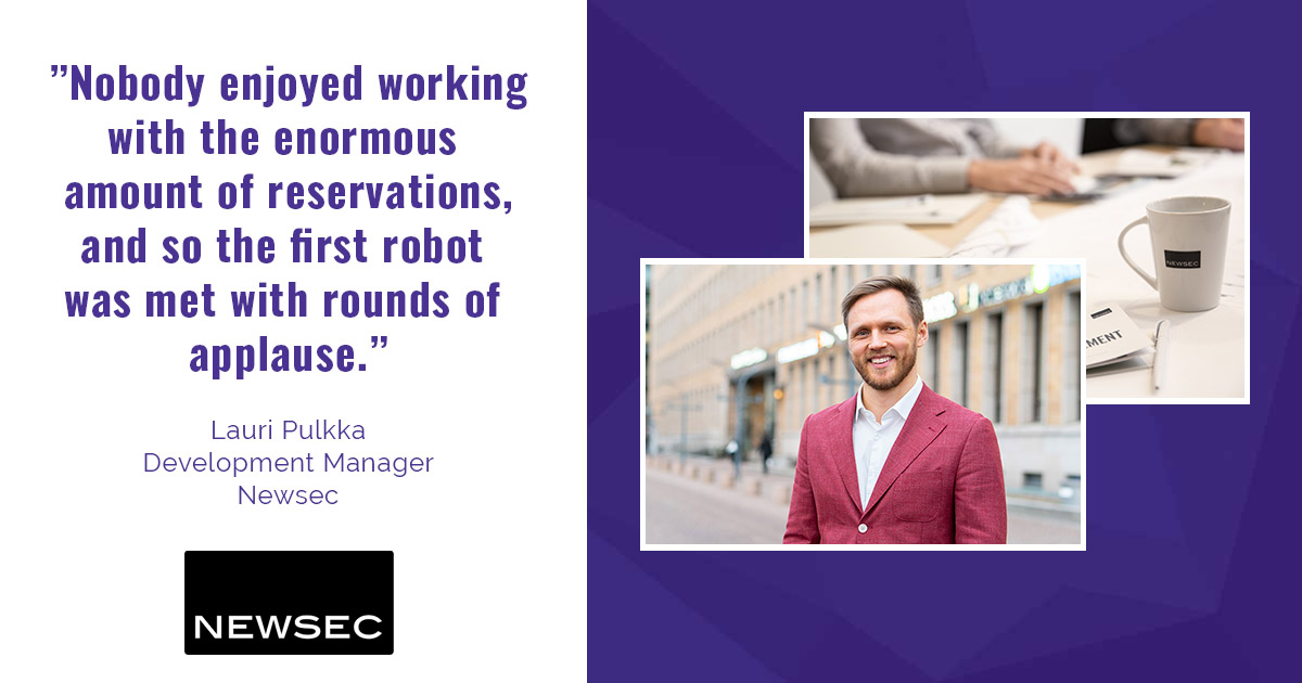 StariaGroup's tweet photo. #Newsec chose Staria as their #RPA partner based on references and range of services. Newsec wanted to own the robots and to develop their RPA expertise internally: https://t.co/FnnwXTre7L #RoboticProcessAutomation @NewsecFI https://t.co/zNL0vxCEWa