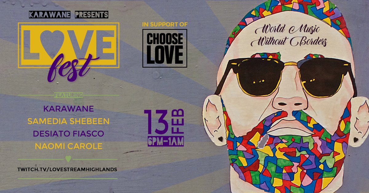 This Saturday we're turning up the LOVE!  We've assembled the cream of world music DJs in the north to help raise support <a href="/chooselove/">Choose Love</a>.  1st time on the same line-up> Samedia Shebeen, Desiato Fiasco, NaomiCaroledj and the Karawane DJs so DON'T MISS this whole lotta love! ❤️💙💜💚
