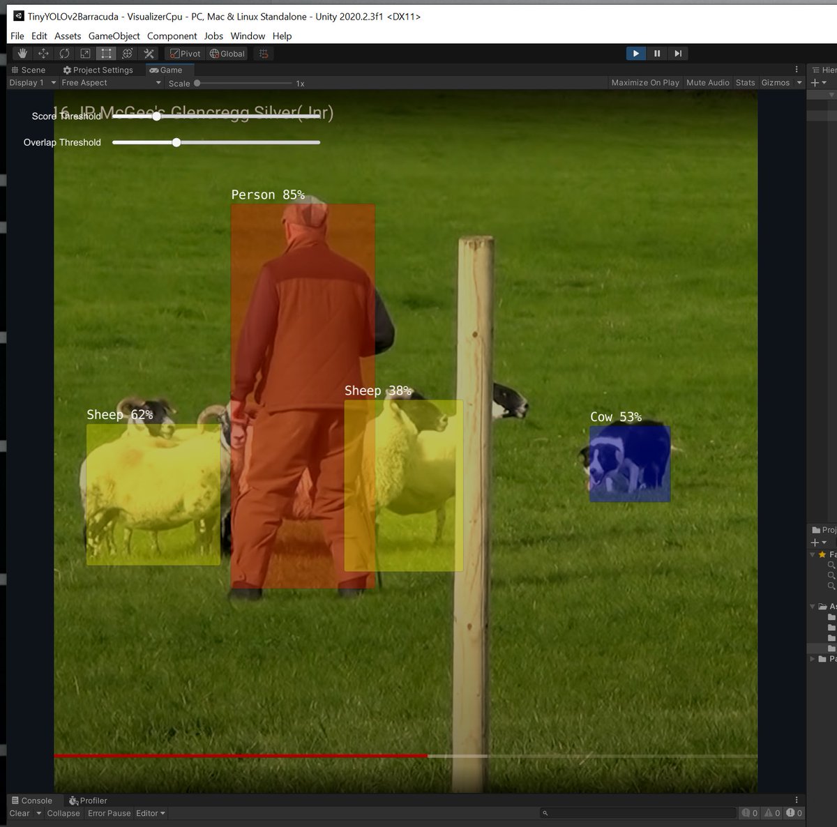 Recognizing a border collie is a hard task. github.com/keijiro/TinyYO…