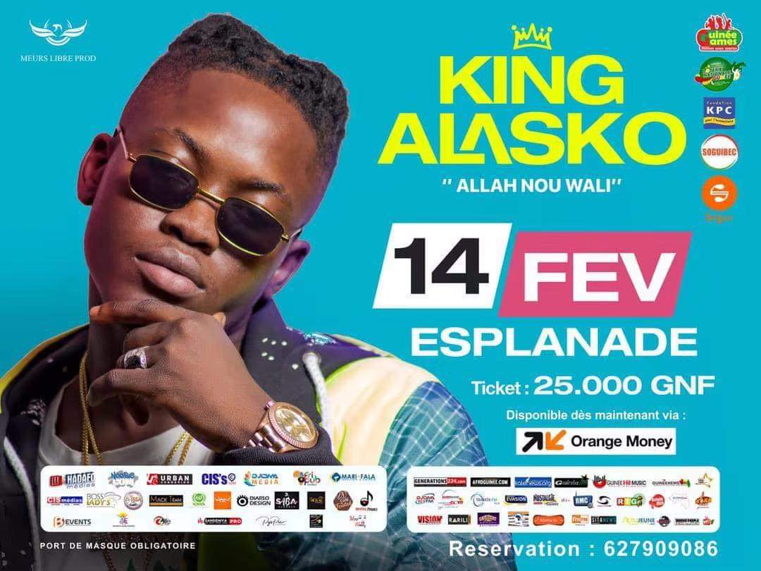 Generation224's tweet image. Ça sera ce dimanche sur l’esplanade du Palais du Peuple 🔥🔥🔥

Appelez au 627 90 90 86 ou au bureau de Meurs Libre Productions

Tickets 🎫: 25 000 FG
#KinAlasko #ChampionYouth #MLPBOSS #AllahNouWali