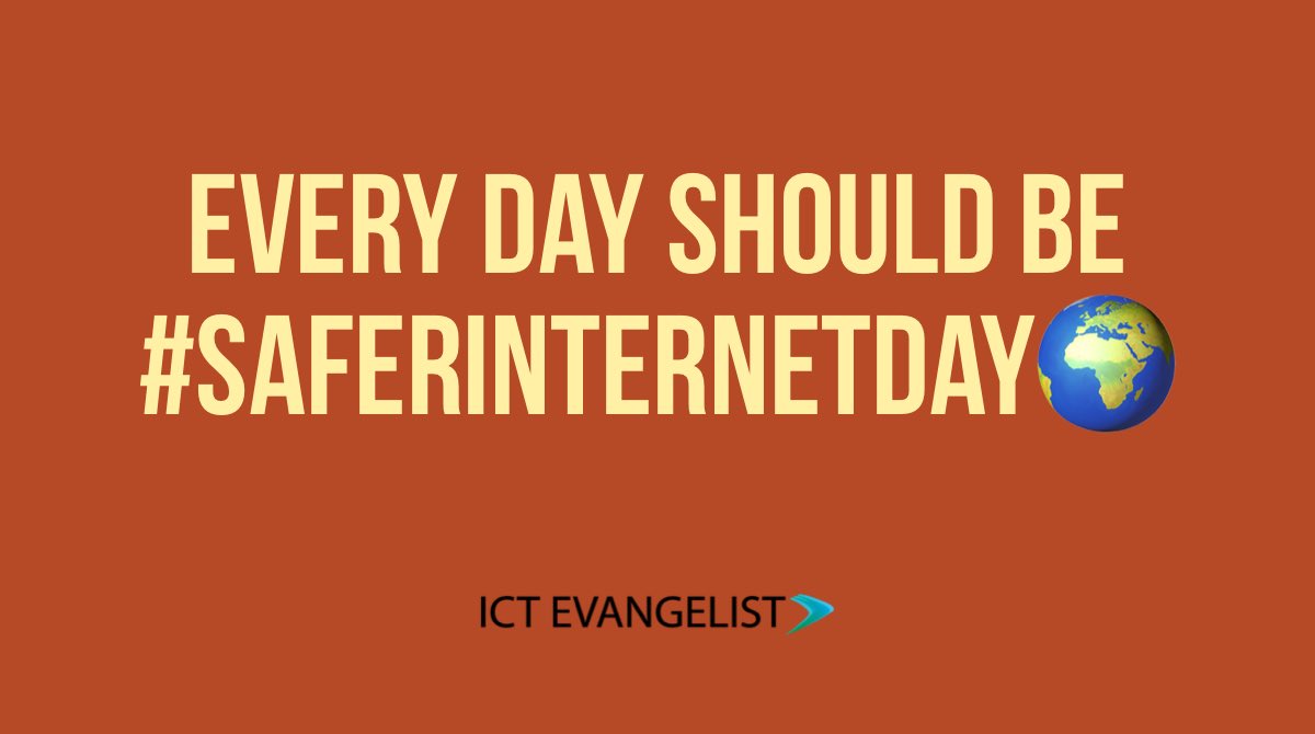ICTEvangelist's tweet photo. Just a gentle reminder... #SaferInternetDay https://t.co/0aNap50G8Z