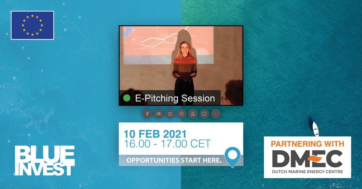 To mobilise private investment in the marine energy sector, we've teamed up with #BlueInvest to organise the Marine Energy E-pitching session 10 February. Five marine energy companies will showcase their innovative solutions to the BlueInvest investor network. Good luck!
