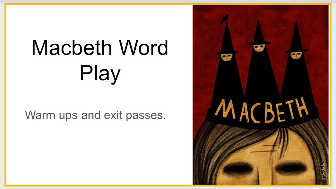 AIS_English's tweet photo. You had to earn your entry and exit from Ms Kylie's class this week! Her Macbeth word game put students' literacy and knowledge to the test. High five to the Year 9s for accepting the challenge! https://t.co/ucHknRmZYz