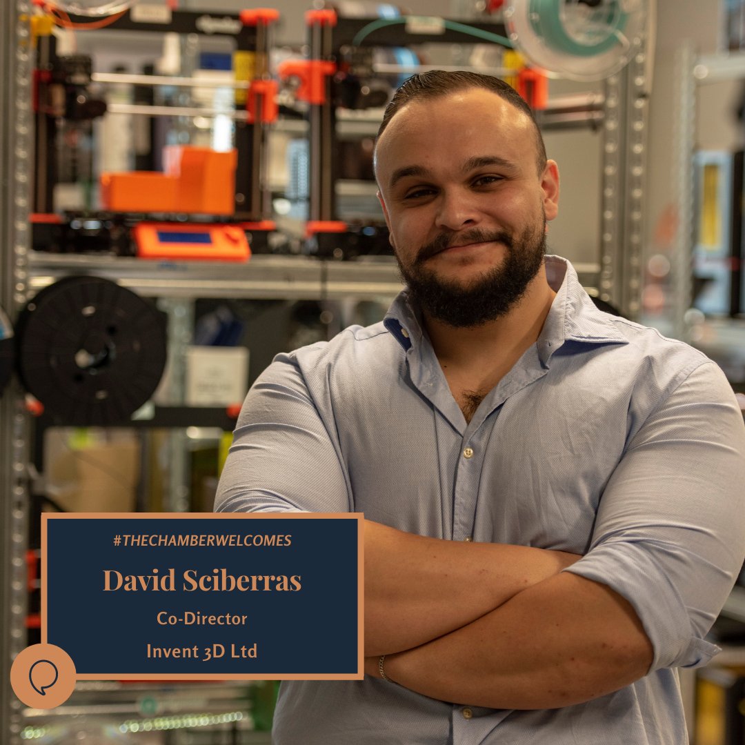 The Malta Chamber welcomes David Sciberras on board

David is the co-Director of <a href="/3dInvent/">Invent 3D</a>, a startup specialising in Additive Manufacturing applications, Product Design &amp; Rapid Prototyping

#TheChamberWelcomes is part of the onboarding process of new members of The Malta Chamber