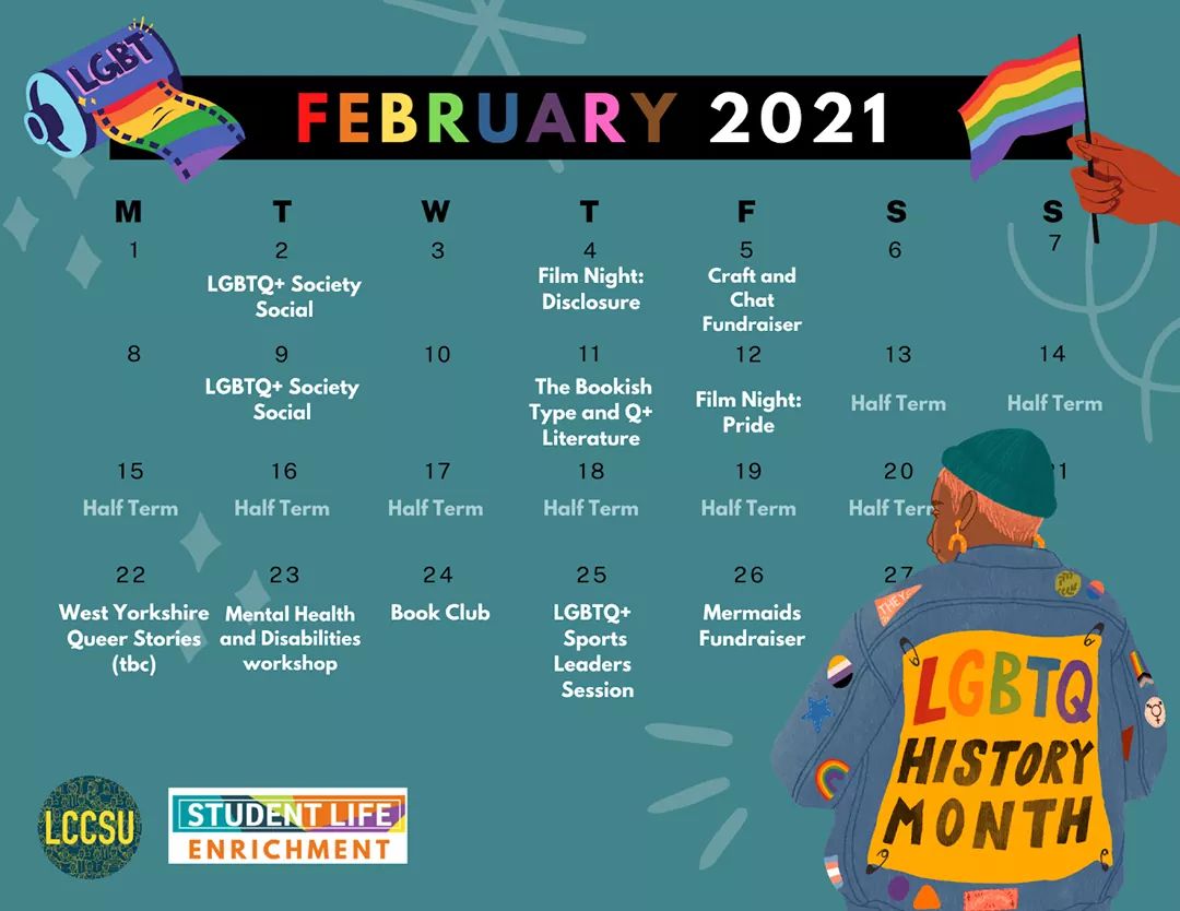 LCCHealthCaring's tweet photo. 🌈 Just a reminder that we have some fab sessions &amp; events on for LGBTQ History Month. 🌈

Our @LCCSU Student Life Team have put together a fantastic timetable, check out the live calendar &amp; how to join here - 
https://t.co/lxcspXTPqG

🌈🌈🌈🌈🌈🌈🌈🌈🌈🌈🌈🌈🌈🌈 https://t.co/A8lwuulqYp