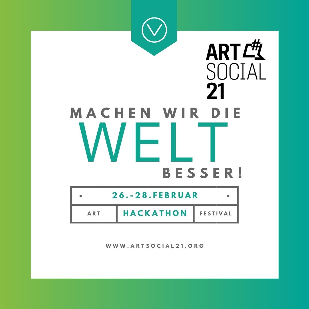 ArtSocial22's tweet photo. Da muss man mitmachen! #ArtSocial21 geht die dringendsten Probleme der Zukunft innovativ und gemeinsam an. Gleich anmelden! https://t.co/dyAYaPp3WW
