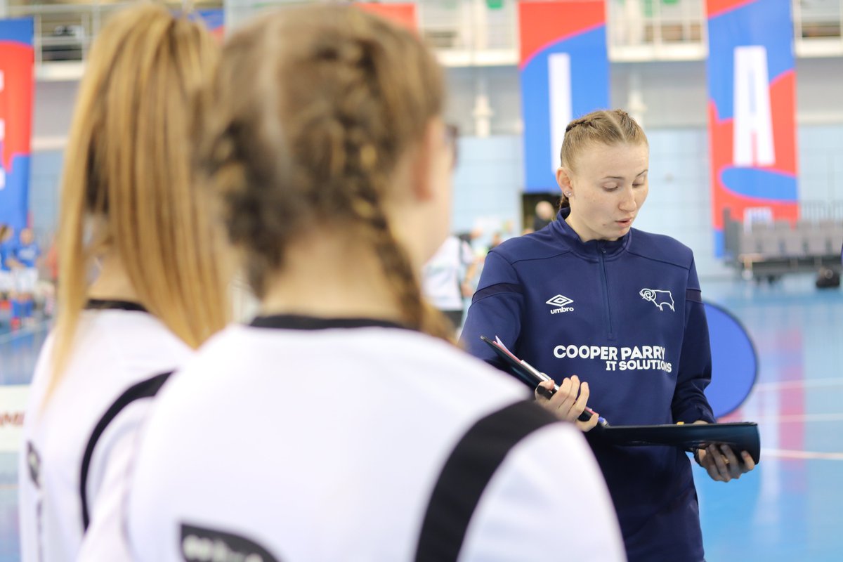 DCCTOfficial's tweet photo. Ellie was inspired by her female coaches as a young player  and aims to be a positive role model for others through her apprenticeship 🐏

Last year, she coached our futsal team when they played at the home of English football, St. George's Park 👌

#NationalApprenticeshipWeek https://t.co/x9ZUJSkEAI