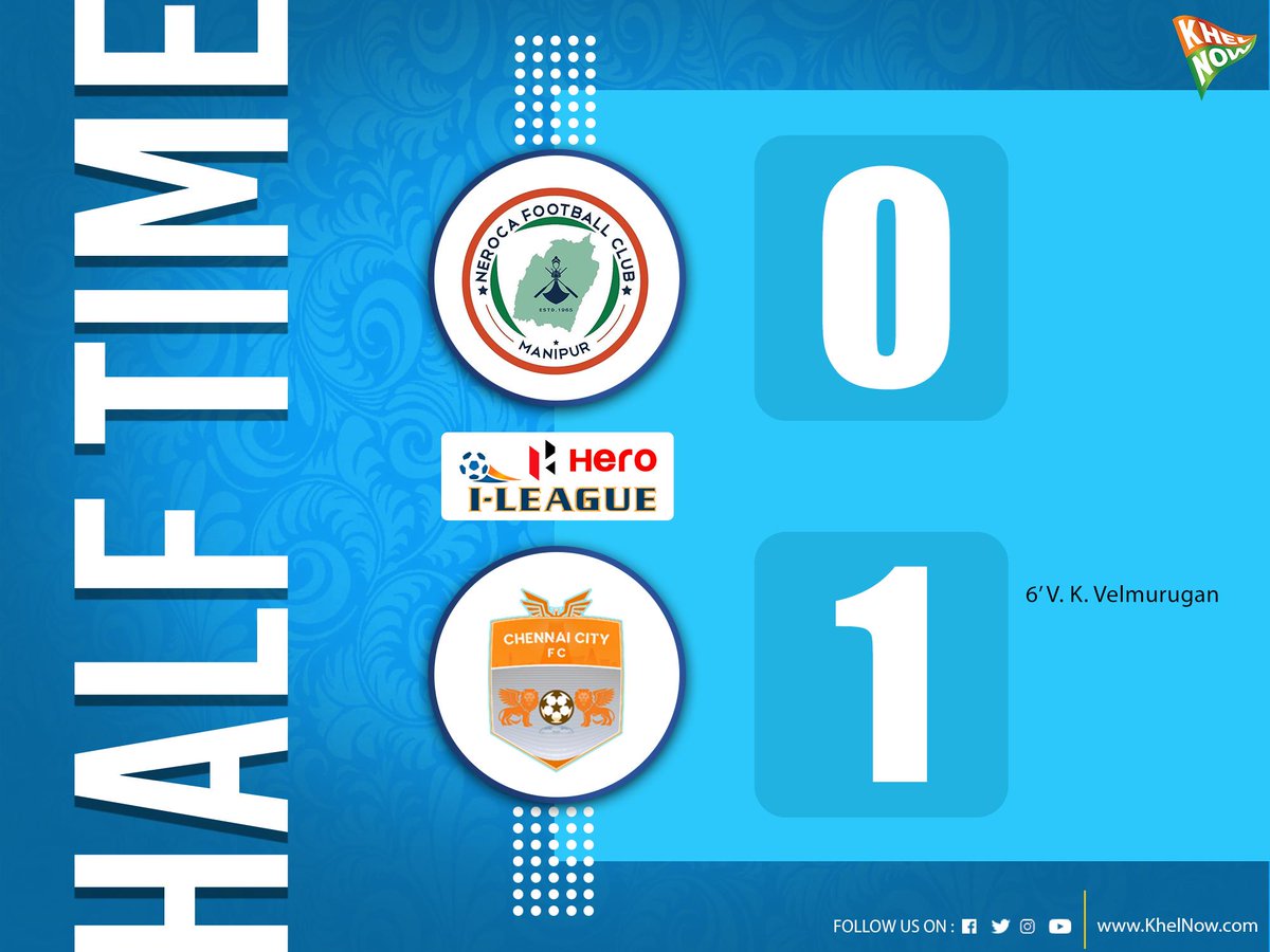 .@ChennaiCityFC have taken a lead at the break. Can they hold onto a win?

#HeroILeague #LeagueForAll #IndianFootball #NFCCCFC