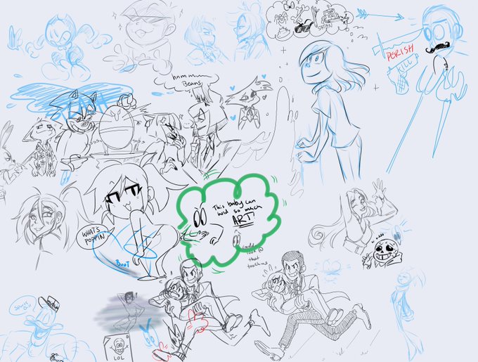First time for everything but ayyy I tried Drawpile for the first time with @SonicHearts and @LunascapeArts!! 
Can u find or guess which ones I drew? ∠( ᐛ 」∠)_ 