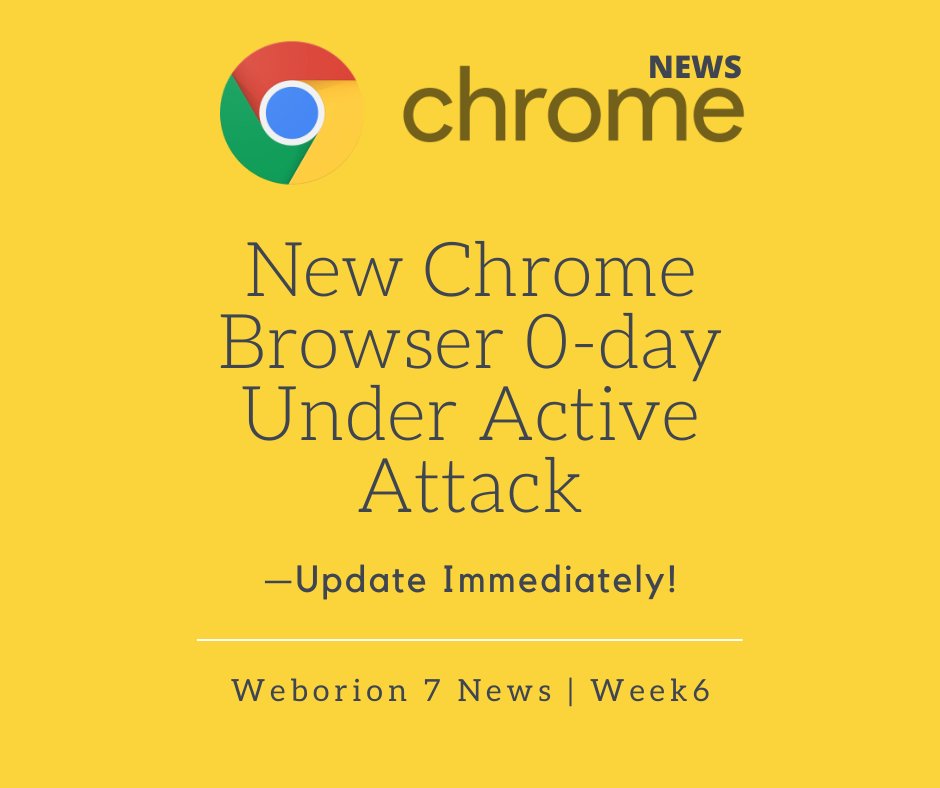 7 Impactful Cybersecurity News From WebOrion(theweborion.com) | #week6

linkedin.com/feed/update/ur…

#weborionnews #secnews #news202 #Phishing #Ukrainian #Chrome #Browser #0-day #Cisco #VPN #Cybercriminals #plex #Matryosh #android