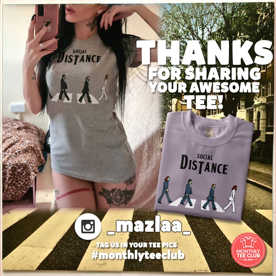 monthlyteeclub's tweet photo. 🎼 One thing I can tell you is you got to be free 🎼
Big thank you to Maz @_mazlaa_ (IG) ❤️ for sharing this awesome pic of her new iconic "Social Distance" Tee 🎁👕
#monthlytee #tshirt #beatles #beatlestshirt #beatlesmerch #socialdistance #topical #NewNormal https://t.co/SVxKb73OMM