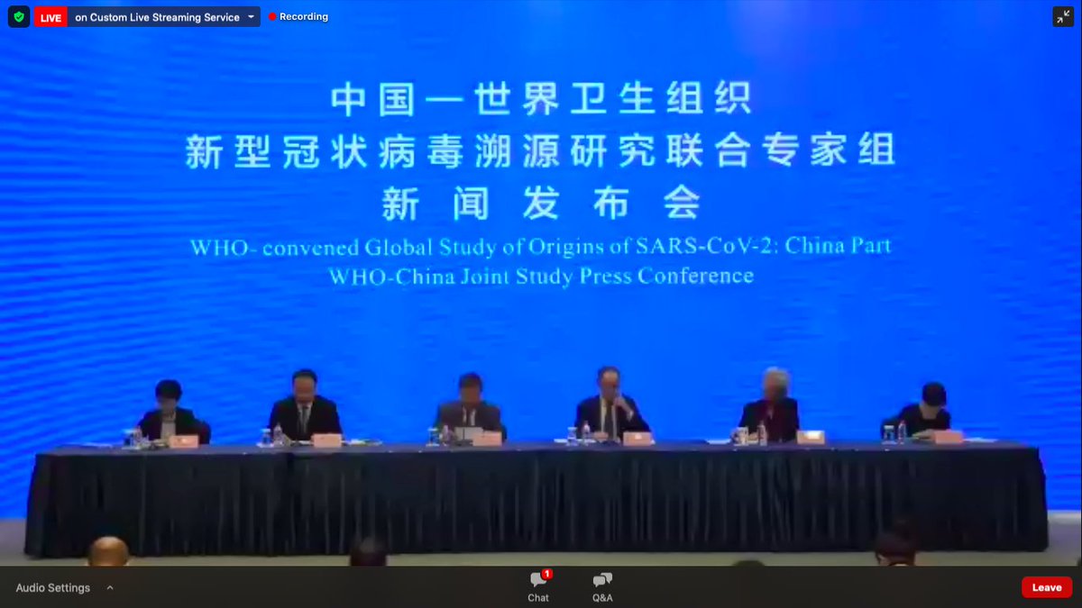 [thread]WHO joint expert team investigating the origins of coronavirus is holding a news conference in Wuhan.