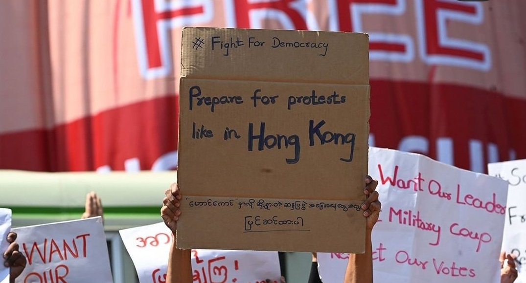 HkgirlI's tweet photo. Today is the fourth day of #Myanmar protest. I am so touched when I see someone in the world still remember #HongKong. Hope all human have freedom and human rights. 

Light must be at the end of the tunnel. Please be water and take care. https://t.co/NsVtYmG9Xz