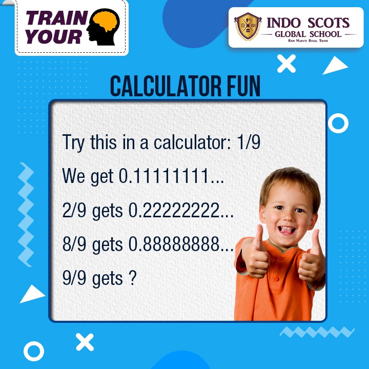 Numbers are Magic with a reason.

#IndoScottishGlobalSchoolThane #ISGS #CanYouSolve #mathbasics #mathtricks #mathbasicstudent #basicmath #maths #mathteacher #mathskill #mathsmemes #mathquiz #mathtricks #mathalgebra #mathbrain #mathnotes #Numbergame #numbergamesforchildren