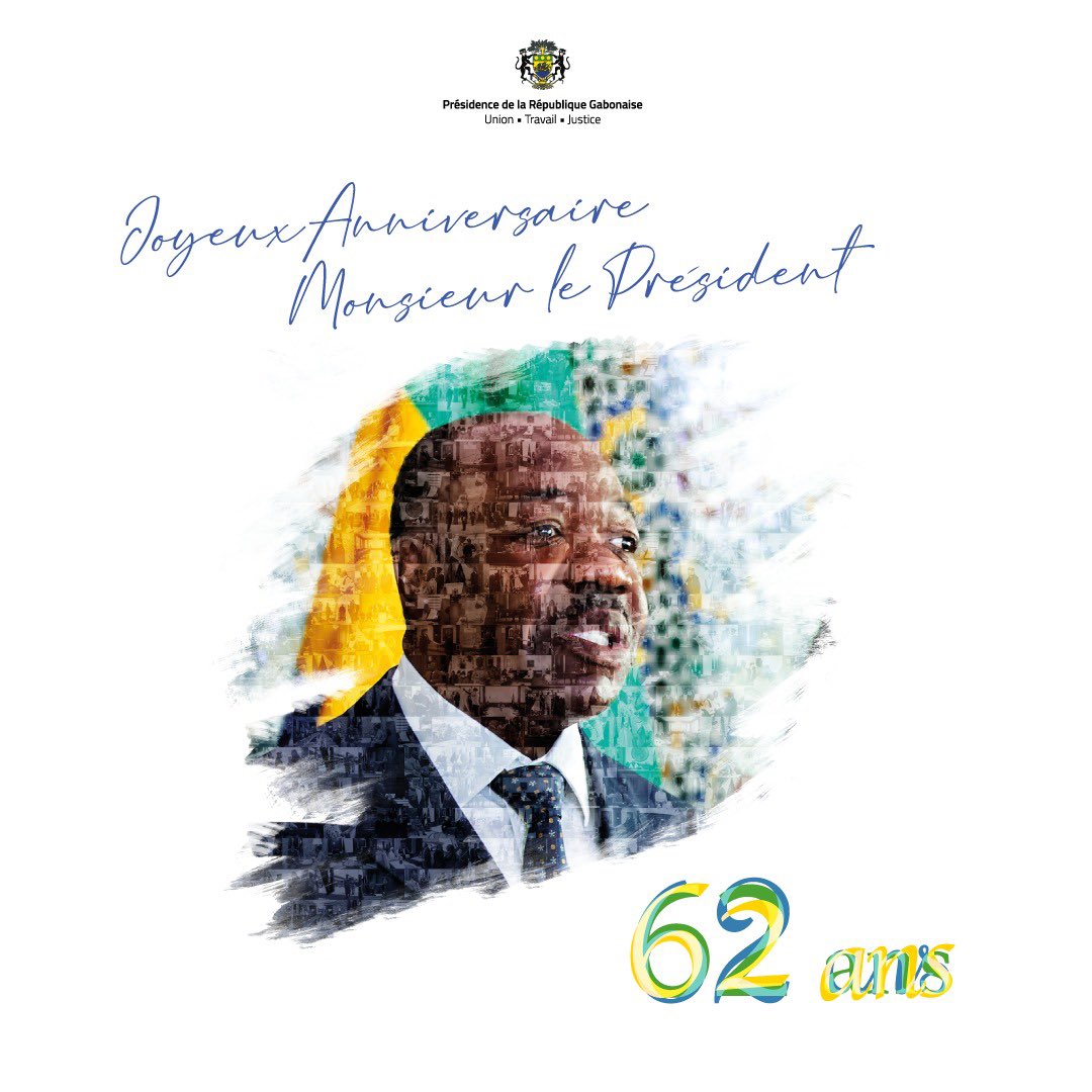 En ce 9 février 2021, le <a href="/PresidentABO/">Ali Bongo Ondimba</a> souffle ses 62 bougies.
Un cadeau qui lui ferait plaisir?
Le respect par tou(te)s du port du masque et de la distanciation physique afin de faire reculer l'épidémie de #Covid19 au #Gabon.
Sauver des vies est le plus beau des présents.
#HBABO