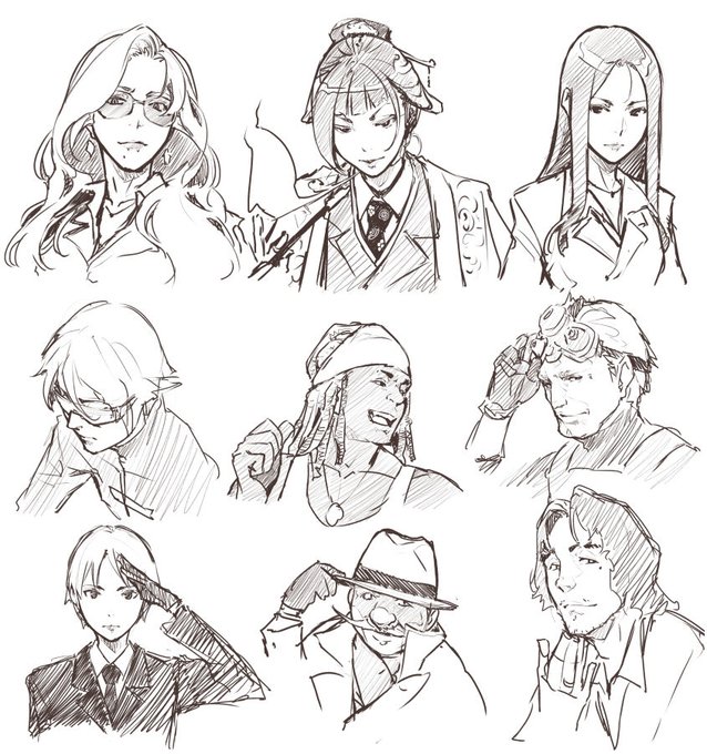 これは12年前くらいですね。
参加させてもらった企画のキャラ相談用とかに使ったラフです。

気楽にラフ描いてるくらいが一番楽しいよねえ。 