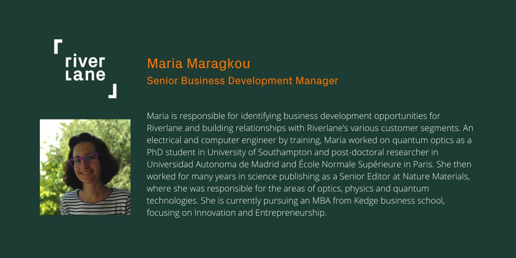 Pleased to welcome two new members to the team today - firstly Maria Maragkou (<a href="/mmaragkoy/">Maria Maragkou</a>) as Senior Business Development Manager. Bonjour Maria! 👋