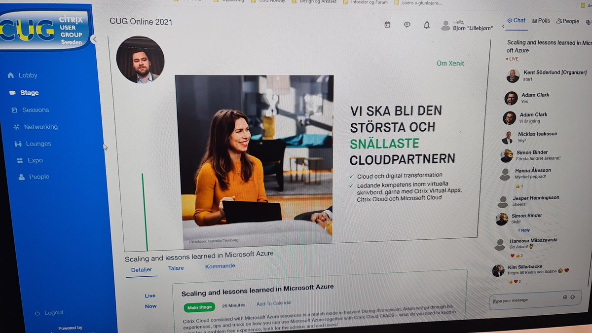 <a href="/_adamclark/">Adam Clark</a> running <a href="/citrix/">Citrix</a> &amp; <a href="/Microsoft/">Microsoft</a> with how to run @CitrixAppDesktp on <a href="/Azure/">Microsoft Azure</a> @cugsweden <a href="/myCUGC/">Citrix User Group Community (CUGC)</a>